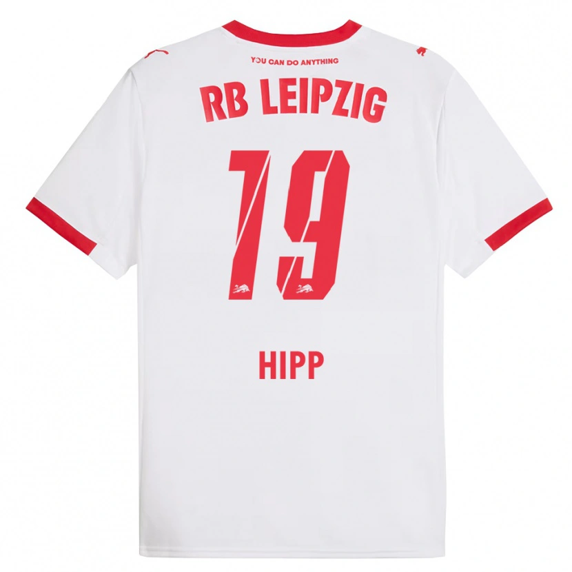 Danxen Femme Maillot Jenny Hipp #19 Blanc Rouge Tenues Domicile 2025/26 T-Shirt