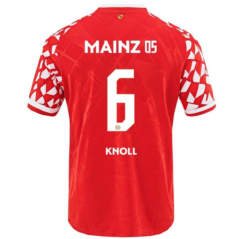 Danxen Femme Maillot Max Knoll #6 Rouge Blanc Tenues Domicile 2025/26 T-Shirt