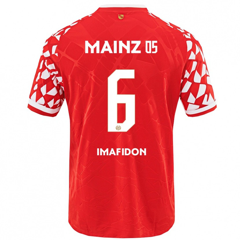 Danxen Femme Maillot Daniel Imafidon #6 Rouge Blanc Tenues Domicile 2025/26 T-Shirt