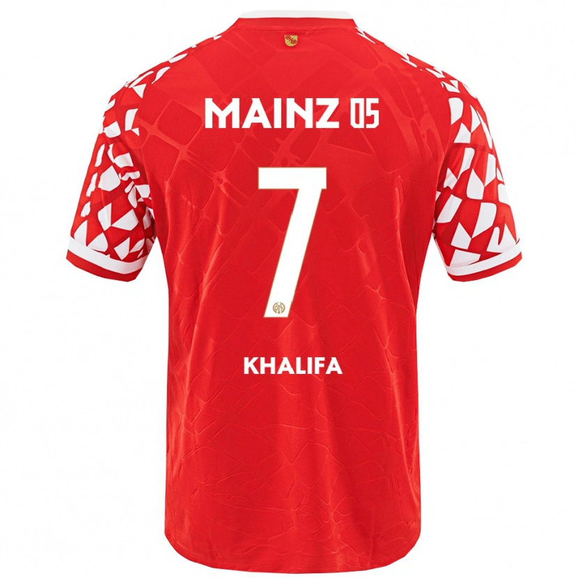 Danxen Femme Maillot Sarah Khalifa #7 Rouge Blanc Tenues Domicile 2025/26 T-Shirt