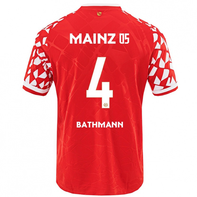 Danxen Femme Maillot Kara Bathmann #4 Rouge Blanc Tenues Domicile 2025/26 T-Shirt