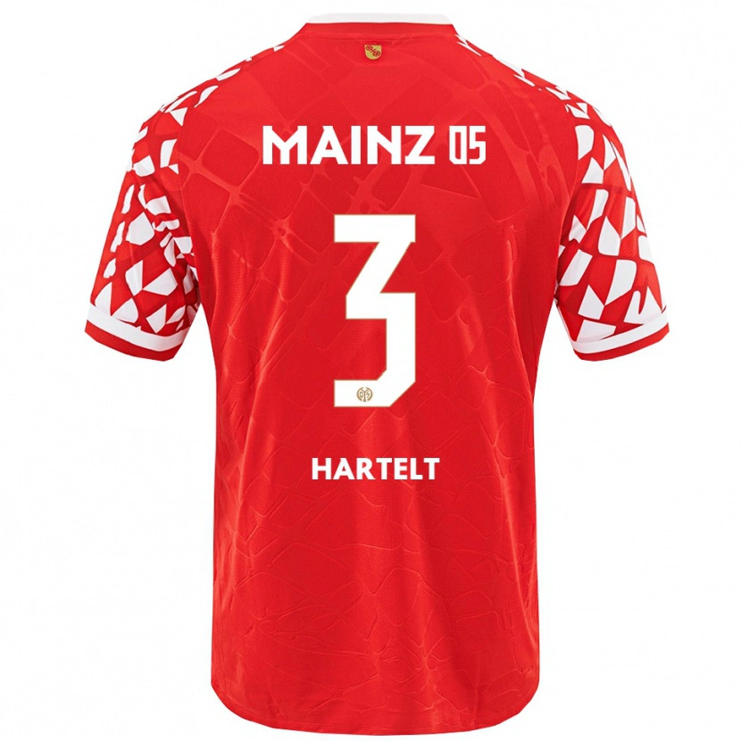 Danxen Femme Maillot Toni Hartelt #3 Rouge Blanc Tenues Domicile 2025/26 T-Shirt