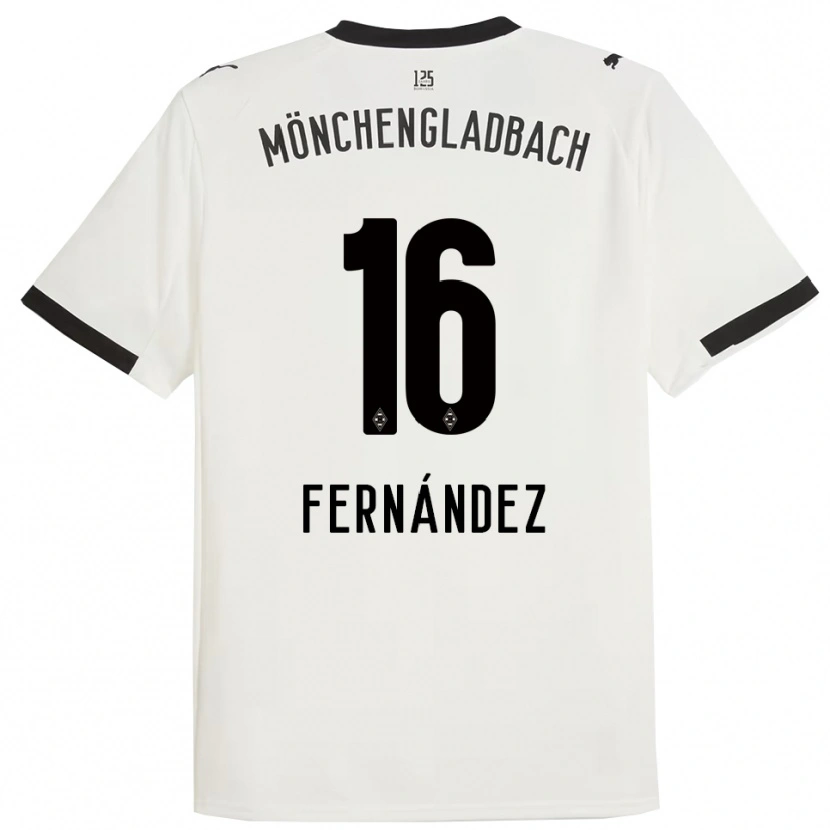 Danxen Femme Maillot Oriol Fernandez Berenguer #16 Blanc Noir Tenues Domicile 2025/26 T-Shirt