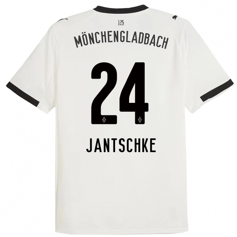 Danxen Femme Maillot Tony Jantschke #24 Blanc Noir Tenues Domicile 2025/26 T-Shirt