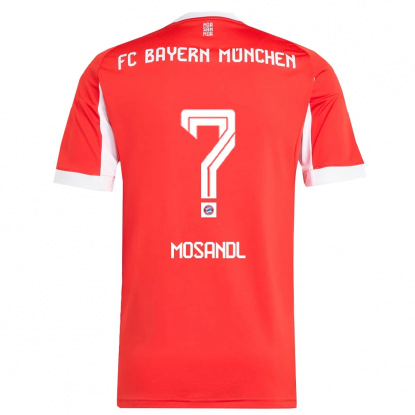Danxen Femme Maillot Moritz Mosandl #0 Blanc Rouge Tenues Domicile 2025/26 T-Shirt