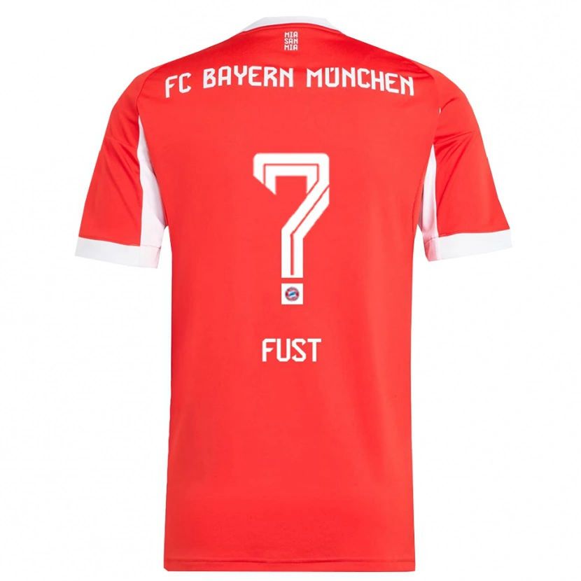 Danxen Femme Maillot Leon Fust #0 Blanc Rouge Tenues Domicile 2025/26 T-Shirt