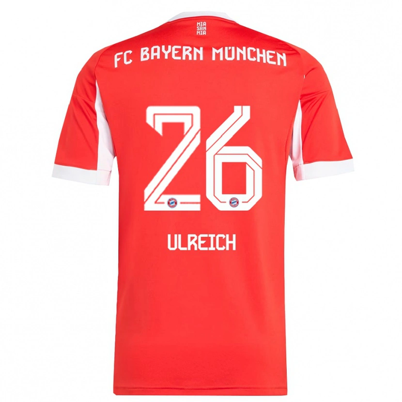 Danxen Femme Maillot Sven Ulreich #26 Blanc Rouge Tenues Domicile 2025/26 T-Shirt