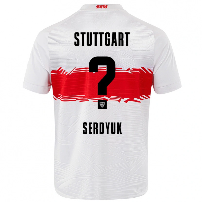 Danxen Femme Maillot Kirill Serdyuk #0 Blanc Rouge Tenues Domicile 2025/26 T-Shirt