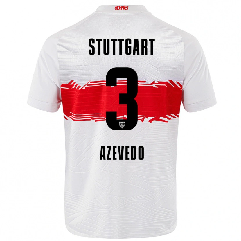 Danxen Femme Maillot Alexandre Azevedo #3 Blanc Rouge Tenues Domicile 2025/26 T-Shirt
