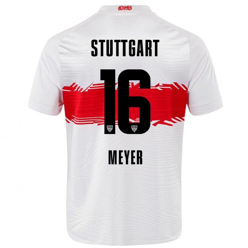 Danxen Femme Maillot Leny Meyer #16 Blanc Rouge Tenues Domicile 2025/26 T-Shirt