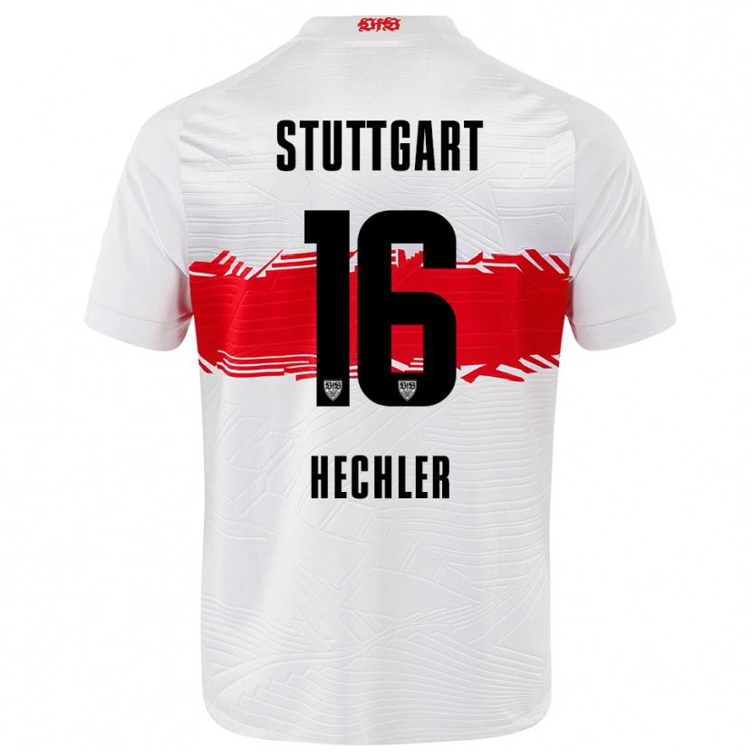 Danxen Femme Maillot Janina Hechler #16 Blanc Rouge Tenues Domicile 2025/26 T-Shirt