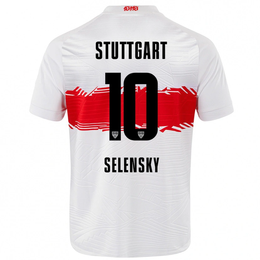 Danxen Femme Maillot Anja Selensky #10 Blanc Rouge Tenues Domicile 2025/26 T-Shirt