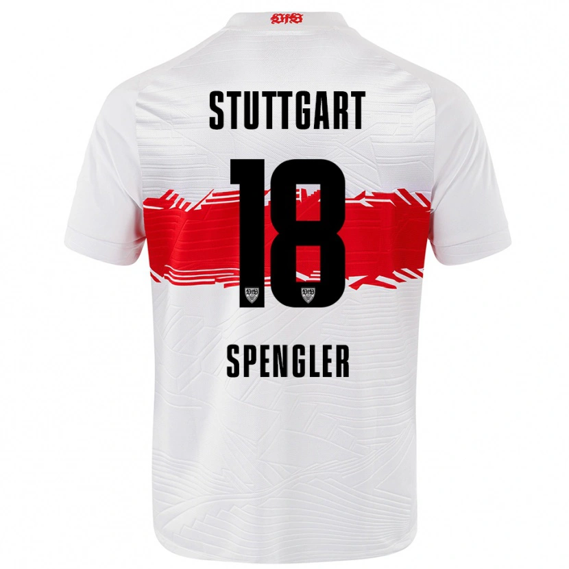 Danxen Femme Maillot Jana Spengler #18 Blanc Rouge Tenues Domicile 2025/26 T-Shirt