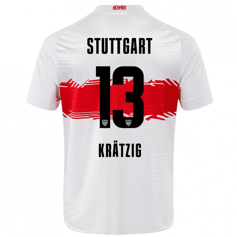Danxen Femme Maillot Frans Krätzig #13 Blanc Rouge Tenues Domicile 2025/26 T-Shirt