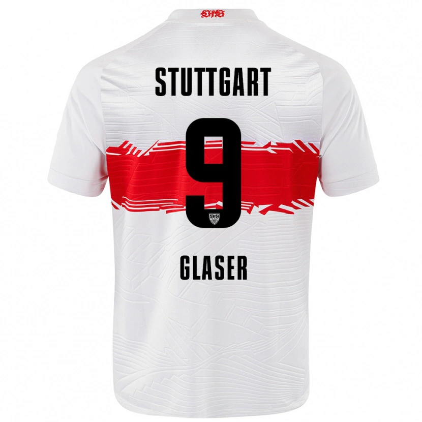 Danxen Femme Maillot Julia Glaser #9 Blanc Rouge Tenues Domicile 2025/26 T-Shirt