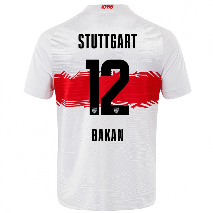 Danxen Femme Maillot Eren Bakan #12 Blanc Rouge Tenues Domicile 2025/26 T-Shirt