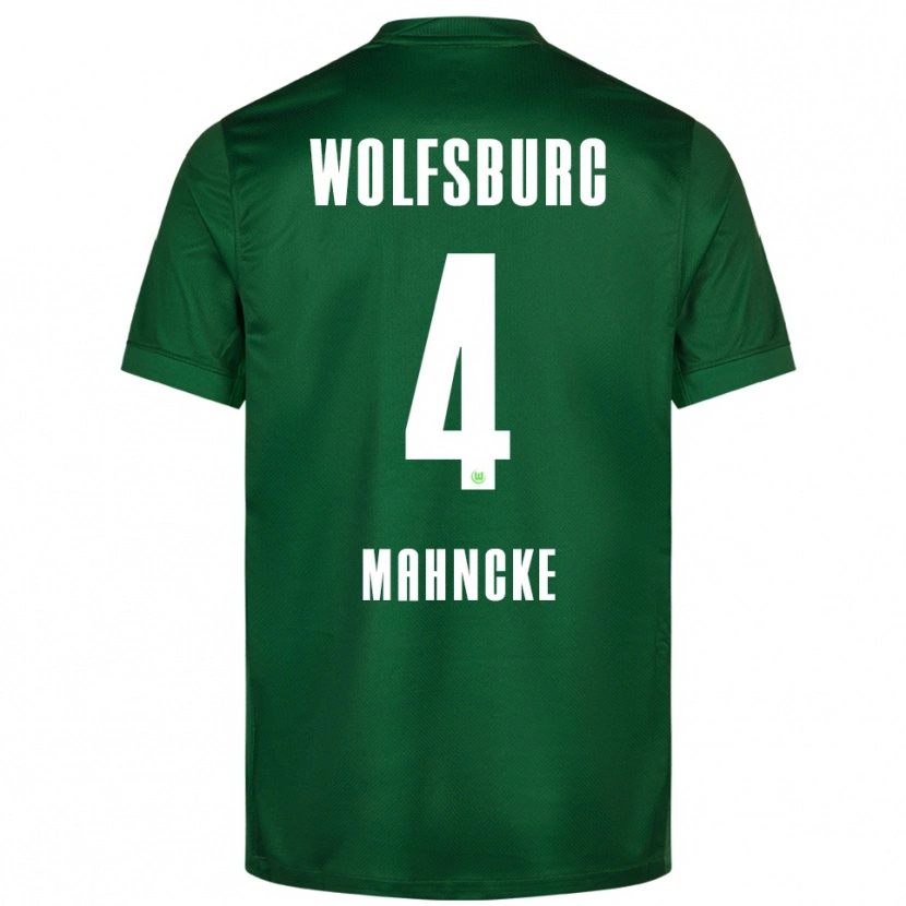 Danxen Femme Maillot Arne Mahncke #4 Vert Blanc Tenues Domicile 2025/26 T-Shirt