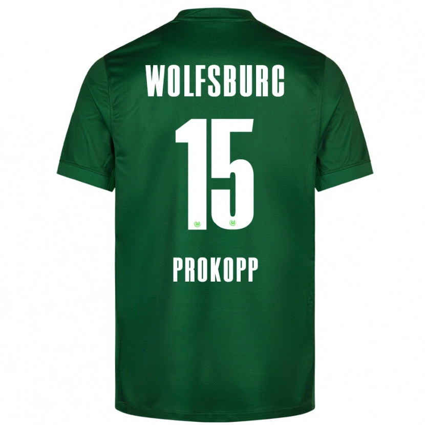 Danxen Femme Maillot Oskar Prokopp #15 Vert Blanc Tenues Domicile 2025/26 T-Shirt