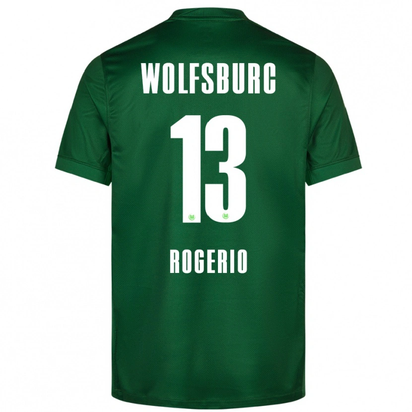Danxen Femme Maillot Rogério #13 Vert Blanc Tenues Domicile 2025/26 T-Shirt