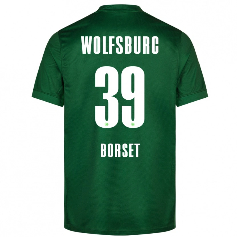 Danxen Femme Maillot Anders Rønne Børset #39 Vert Blanc Tenues Domicile 2025/26 T-Shirt
