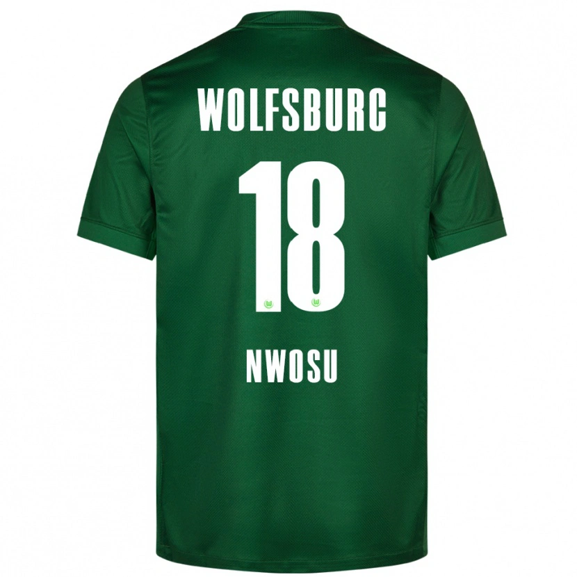 Danxen Femme Maillot Lewis Nwosu #18 Vert Blanc Tenues Domicile 2025/26 T-Shirt