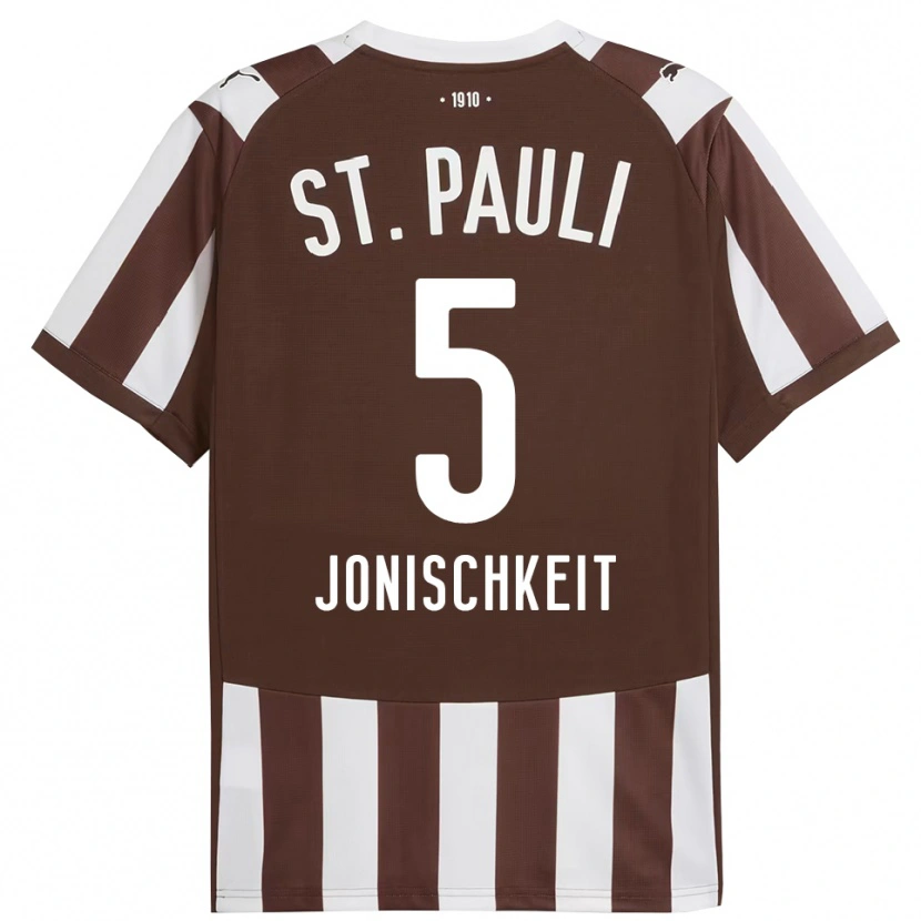 Danxen Femme Maillot Jamal Jonischkeit #5 Café Blanc Tenues Domicile 2025/26 T-Shirt