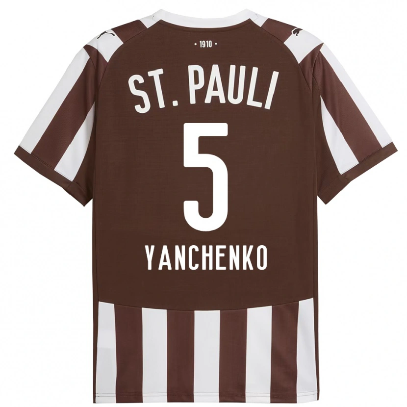 Danxen Femme Maillot Alla Yanchenko #5 Café Blanc Tenues Domicile 2025/26 T-Shirt