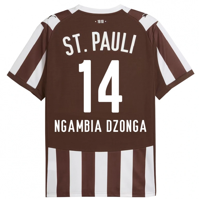 Danxen Femme Maillot Sisco Ngambia Dzonga #14 Café Blanc Tenues Domicile 2025/26 T-Shirt