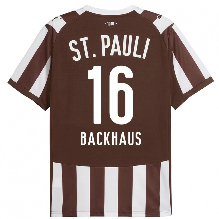Danxen Femme Maillot Ols Backhaus #16 Café Blanc Tenues Domicile 2025/26 T-Shirt
