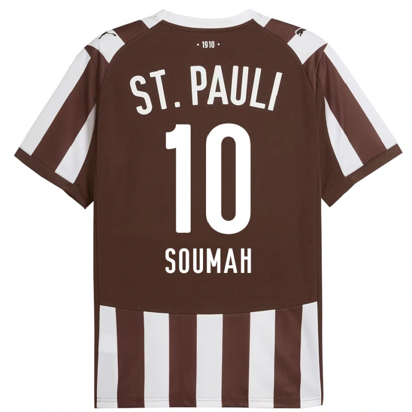 Danxen Femme Maillot Bouba Soumah #10 Café Blanc Tenues Domicile 2025/26 T-Shirt