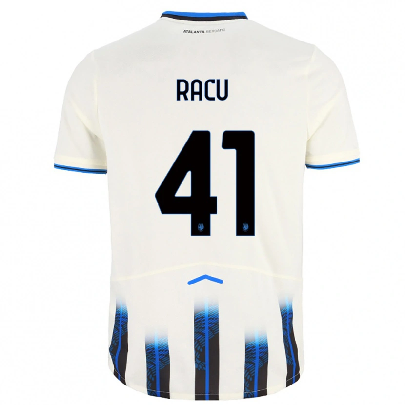 Danxen Femme Maillot Andrei Racu #41 Blanc Bleu Tenues Extérieur 2025/26 T-Shirt