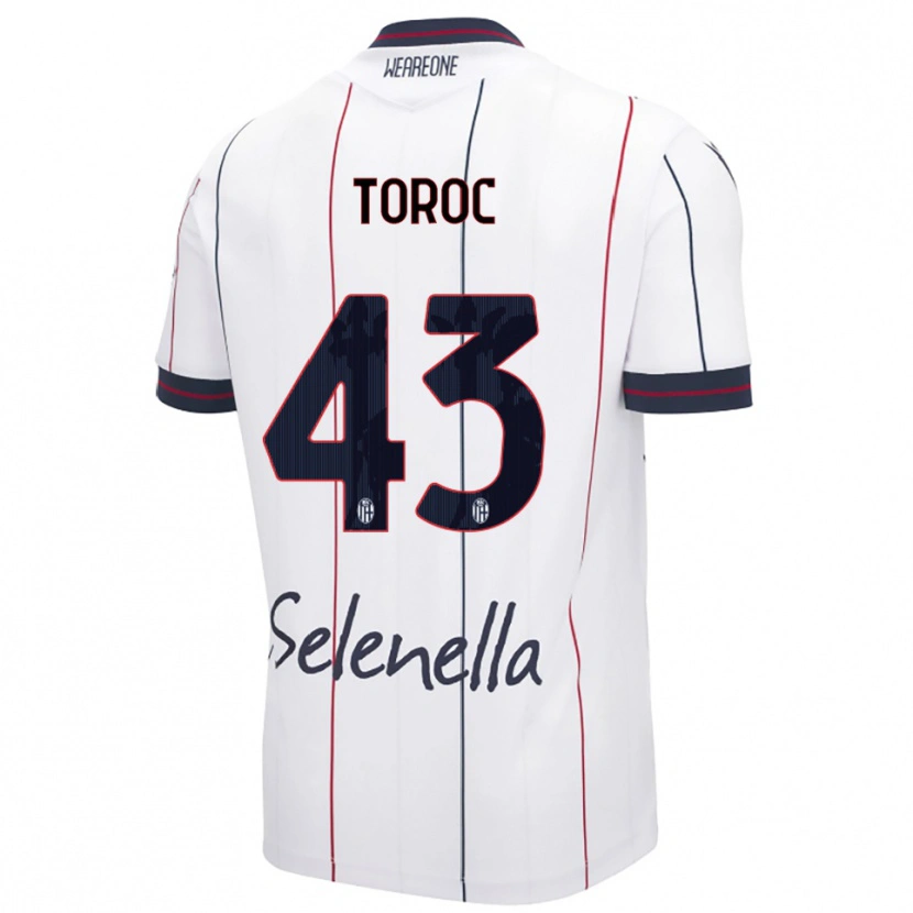 Danxen Femme Maillot Andrei Toroc #43 Blanc Bleu Roi Tenues Extérieur 2025/26 T-Shirt