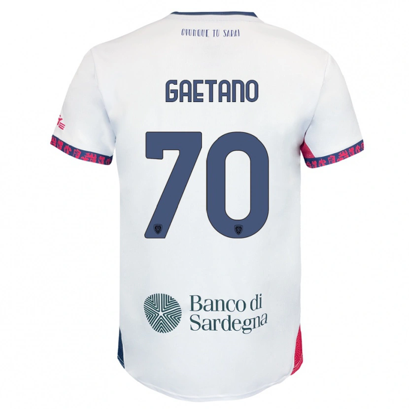 Danxen Femme Maillot Gianluca Gaetano #70 Blanc Marine Rouge Tenues Extérieur 2025/26 T-Shirt