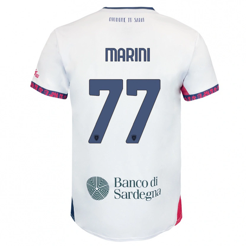 Danxen Femme Maillot Matteo Marini #77 Blanc Marine Rouge Tenues Extérieur 2025/26 T-Shirt