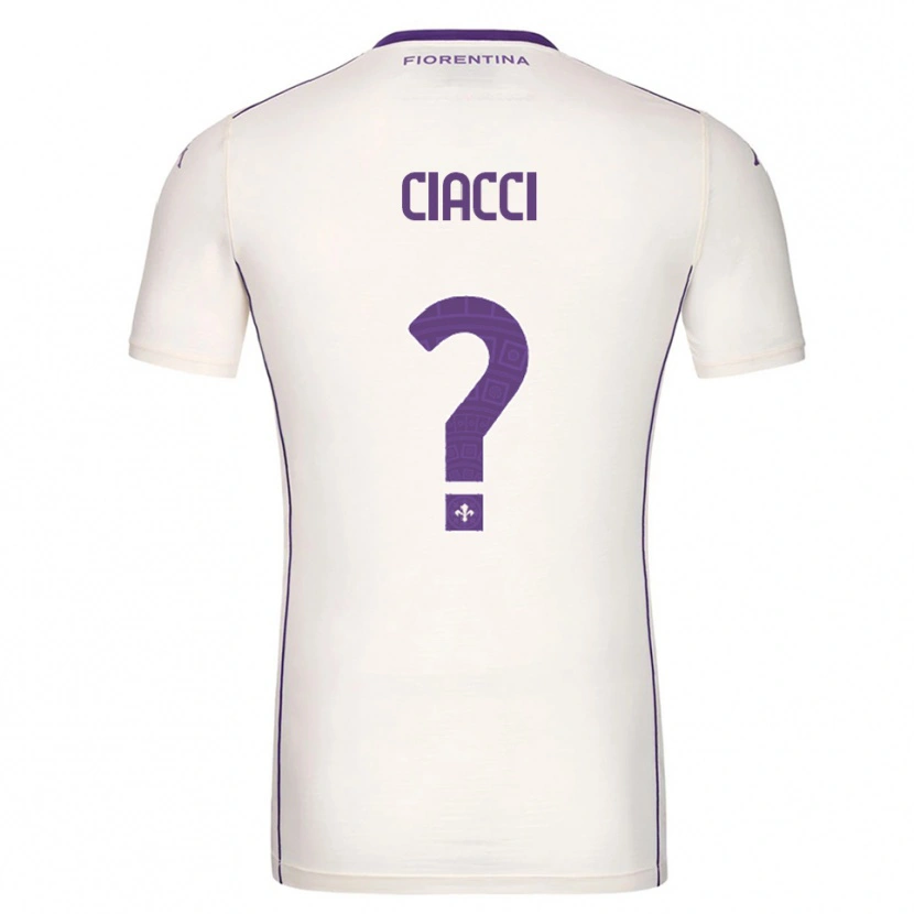 Danxen Femme Maillot Niccolò Ciacci #0 Blanc Violet Rouge Tenues Extérieur 2025/26 T-Shirt