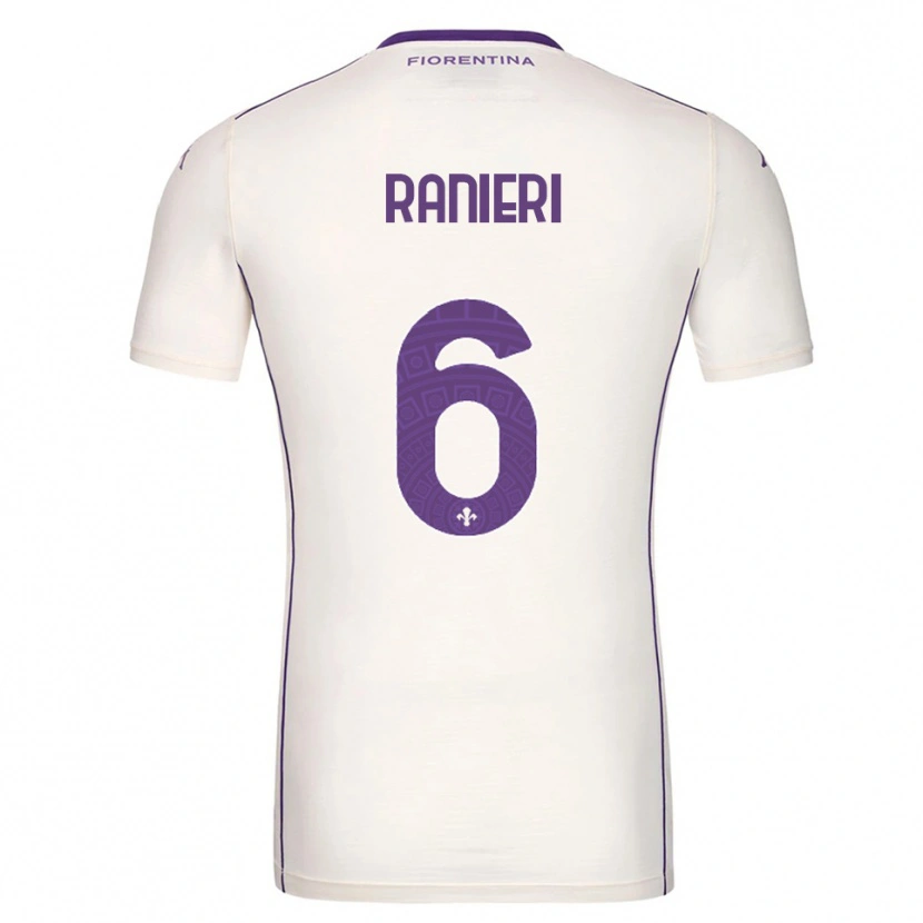 Danxen Femme Maillot Luca Ranieri #6 Blanc Violet Rouge Tenues Extérieur 2025/26 T-Shirt