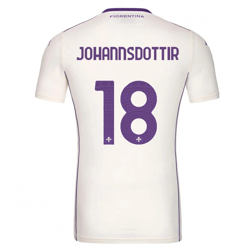 Danxen Femme Maillot Alexandra Johannsdottir #18 Blanc Violet Rouge Tenues Extérieur 2025/26 T-Shirt