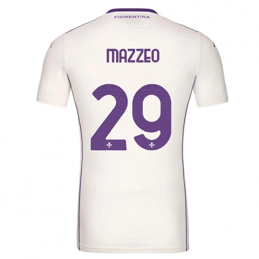 Danxen Femme Maillot Brando Mazzeo #29 Blanc Violet Rouge Tenues Extérieur 2025/26 T-Shirt
