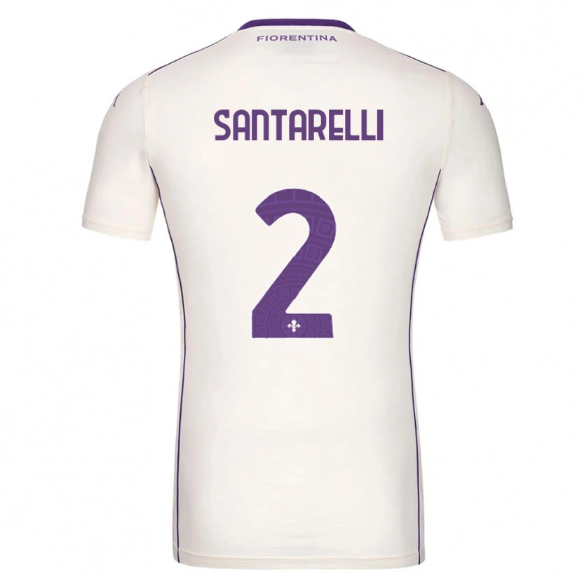 Danxen Femme Maillot Andrea Santarelli #2 Blanc Violet Rouge Tenues Extérieur 2025/26 T-Shirt
