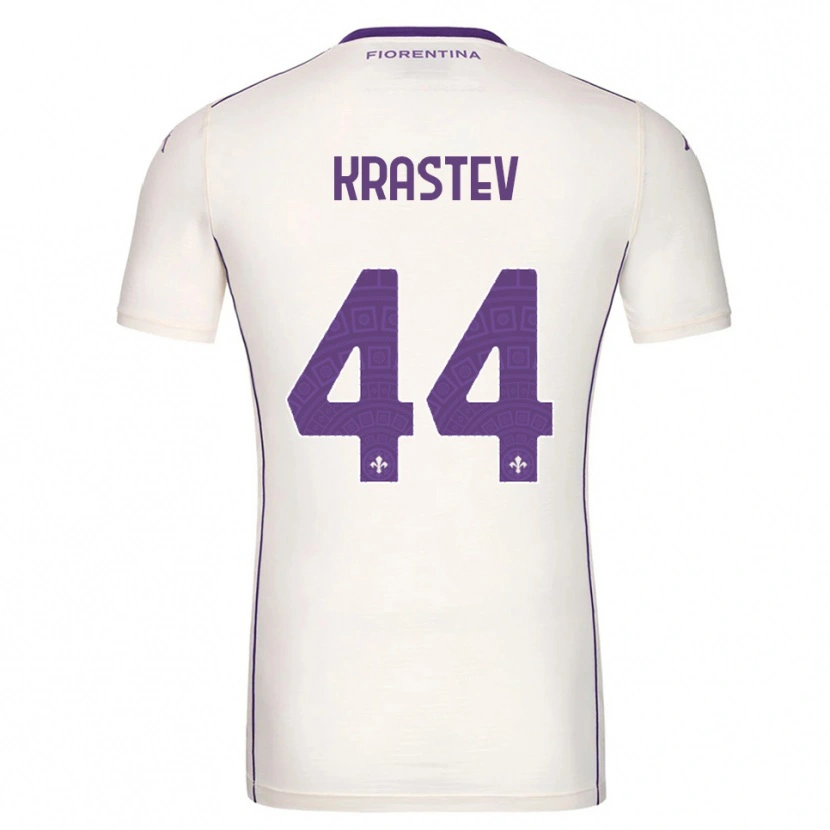 Danxen Femme Maillot Dimo Krastev #44 Blanc Violet Rouge Tenues Extérieur 2025/26 T-Shirt