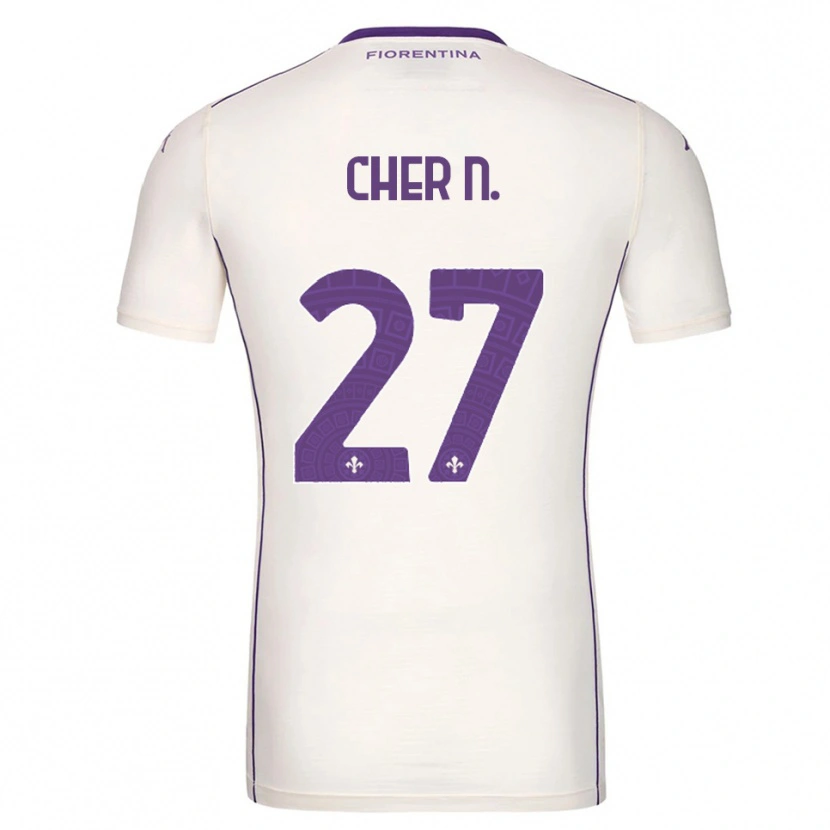 Danxen Femme Maillot Cher Ndour #27 Blanc Violet Rouge Tenues Extérieur 2025/26 T-Shirt