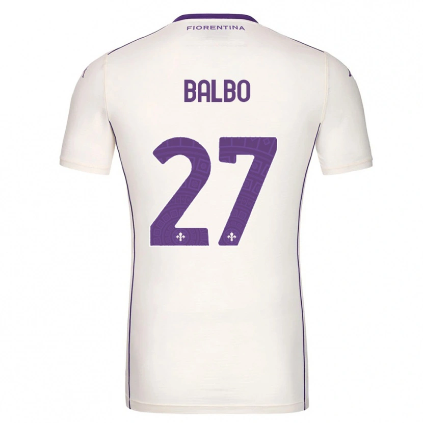 Danxen Femme Maillot Luis Balbo #27 Blanc Violet Rouge Tenues Extérieur 2025/26 T-Shirt