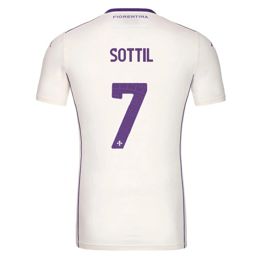 Danxen Femme Maillot Riccardo Sottil #7 Blanc Violet Rouge Tenues Extérieur 2025/26 T-Shirt