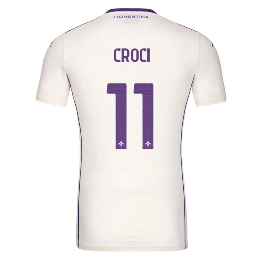 Danxen Femme Maillot Federico Croci #11 Blanc Violet Rouge Tenues Extérieur 2025/26 T-Shirt
