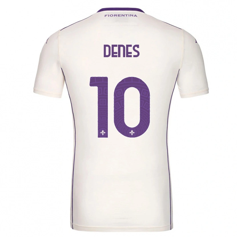 Danxen Femme Maillot Adrián Dénes #10 Blanc Violet Rouge Tenues Extérieur 2025/26 T-Shirt