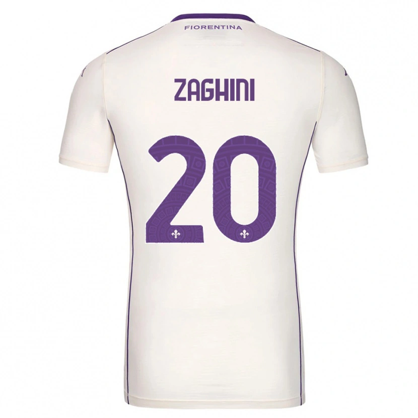 Danxen Femme Maillot Alice Zaghini #20 Blanc Violet Rouge Tenues Extérieur 2025/26 T-Shirt