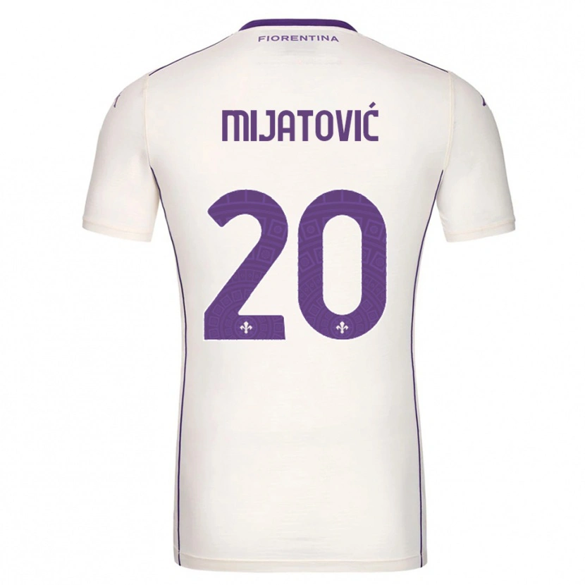Danxen Femme Maillot Milica Mijatović #20 Blanc Violet Rouge Tenues Extérieur 2025/26 T-Shirt