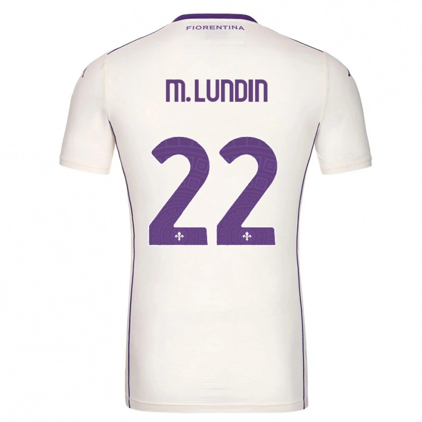 Danxen Femme Maillot Karin Maria Lundin #22 Blanc Violet Rouge Tenues Extérieur 2025/26 T-Shirt