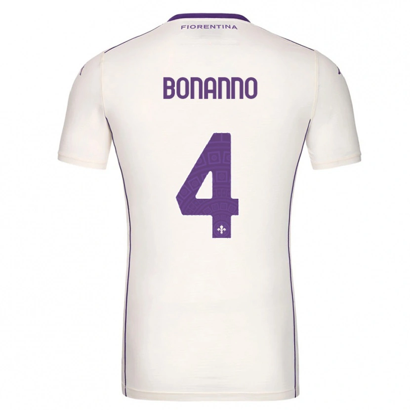 Danxen Femme Maillot Piergiorgio Bonanno #4 Blanc Violet Rouge Tenues Extérieur 2025/26 T-Shirt