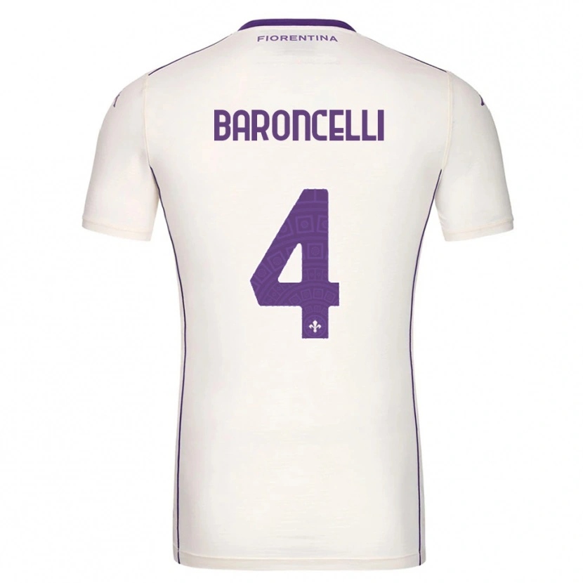 Danxen Femme Maillot Leonardo Baroncelli #4 Blanc Violet Rouge Tenues Extérieur 2025/26 T-Shirt